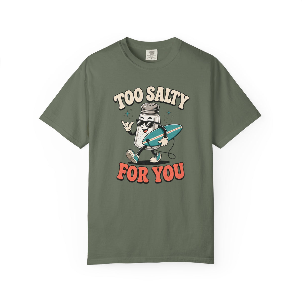 Too Salty For You Tee | Funny Salty Shirt | Retro Beach T-Shirt | Comfort Colors Gift