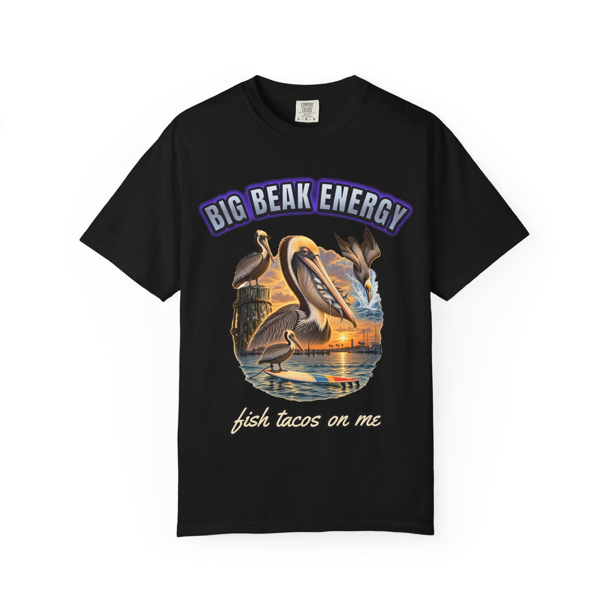 Pelican Big Beak Energy Shirt | Funny Pelican Bootleg Tee | Comfort Colors T-Shirt