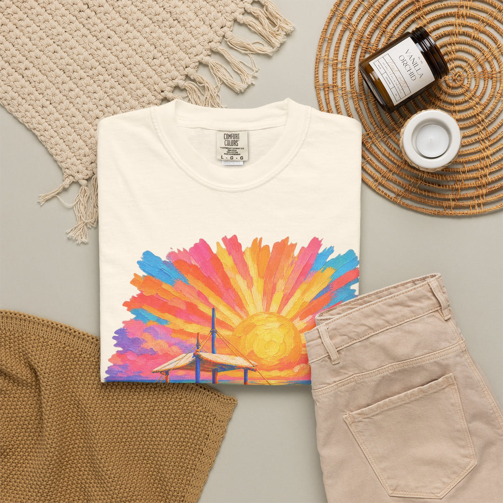 Filipino Bangka Boat Shirt | Philippines Sunburst Beach Tee | Comfort Colors T-Shirt