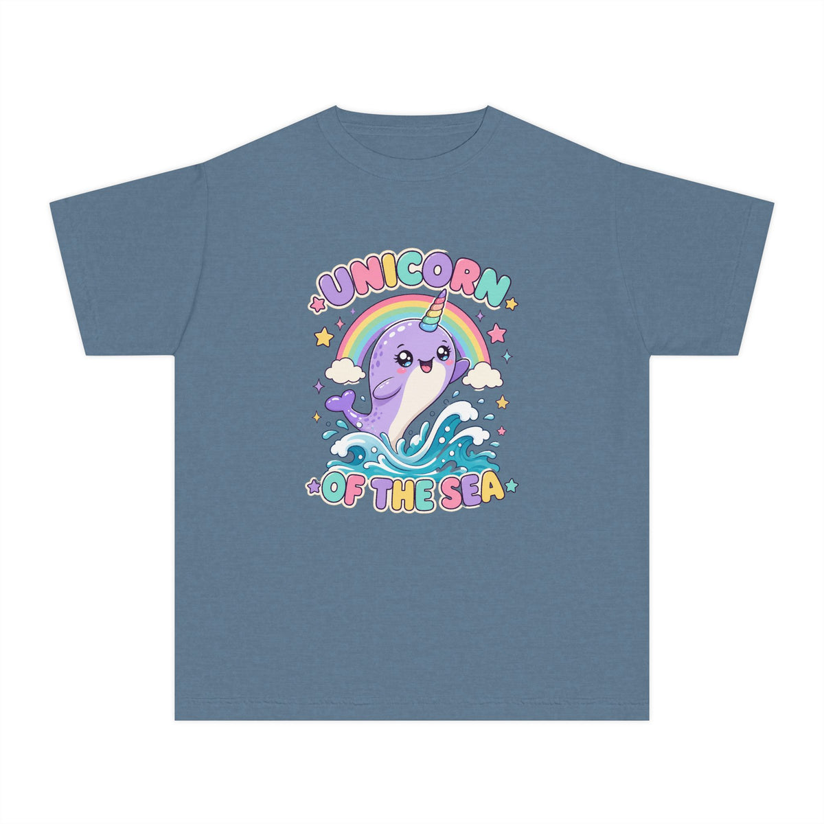 Unicorn Of The Sea Kids Tee | Narwhal Kids Shirt | Youth Beach T-Shirt | Surf Kid Gift