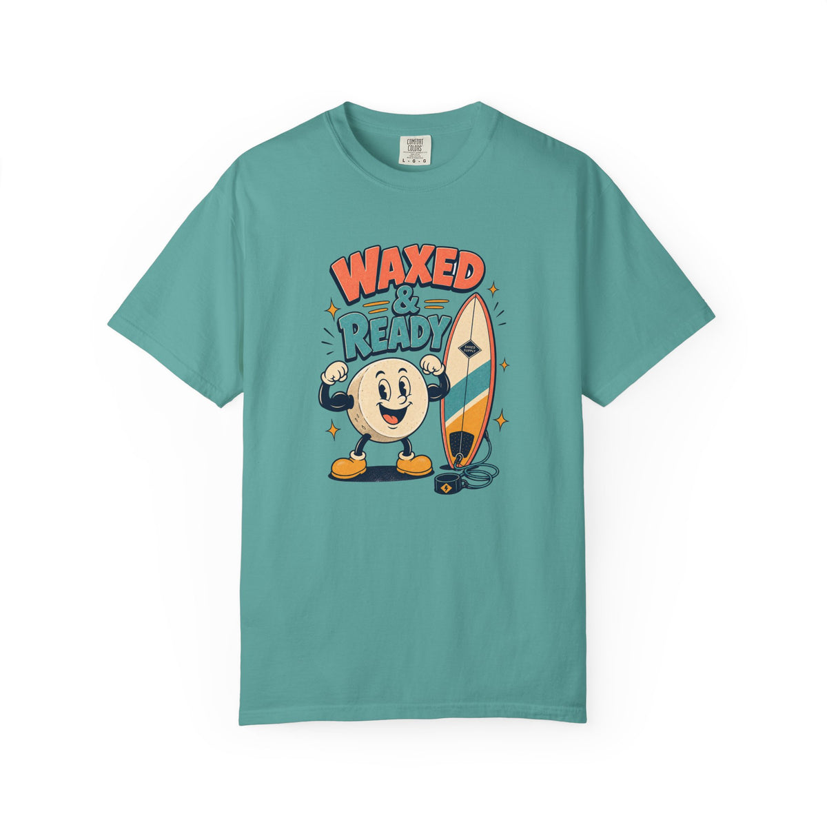 Waxed & Ready Tee | Funny Surf Wax Shirt | Retro Beach T-Shirt | Comfort Colors Gift