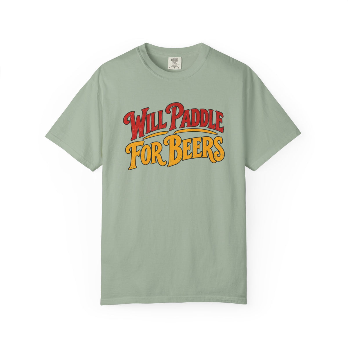 Will Paddle For Beers Tee | Funny Surf Beer Shirt | Kayak SUP Paddle T-Shirt | Comfort Colors Surfer Gift