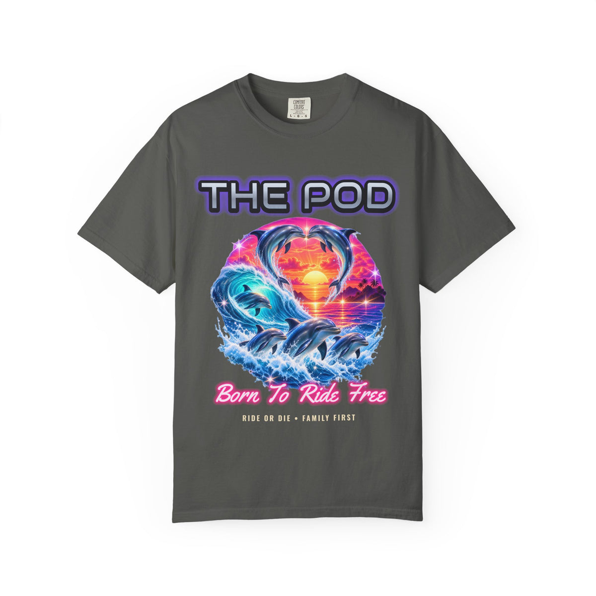 Dolphin Bootleg Shirt | The Pod 90s Airbrush Tee | Comfort Colors T-Shirt