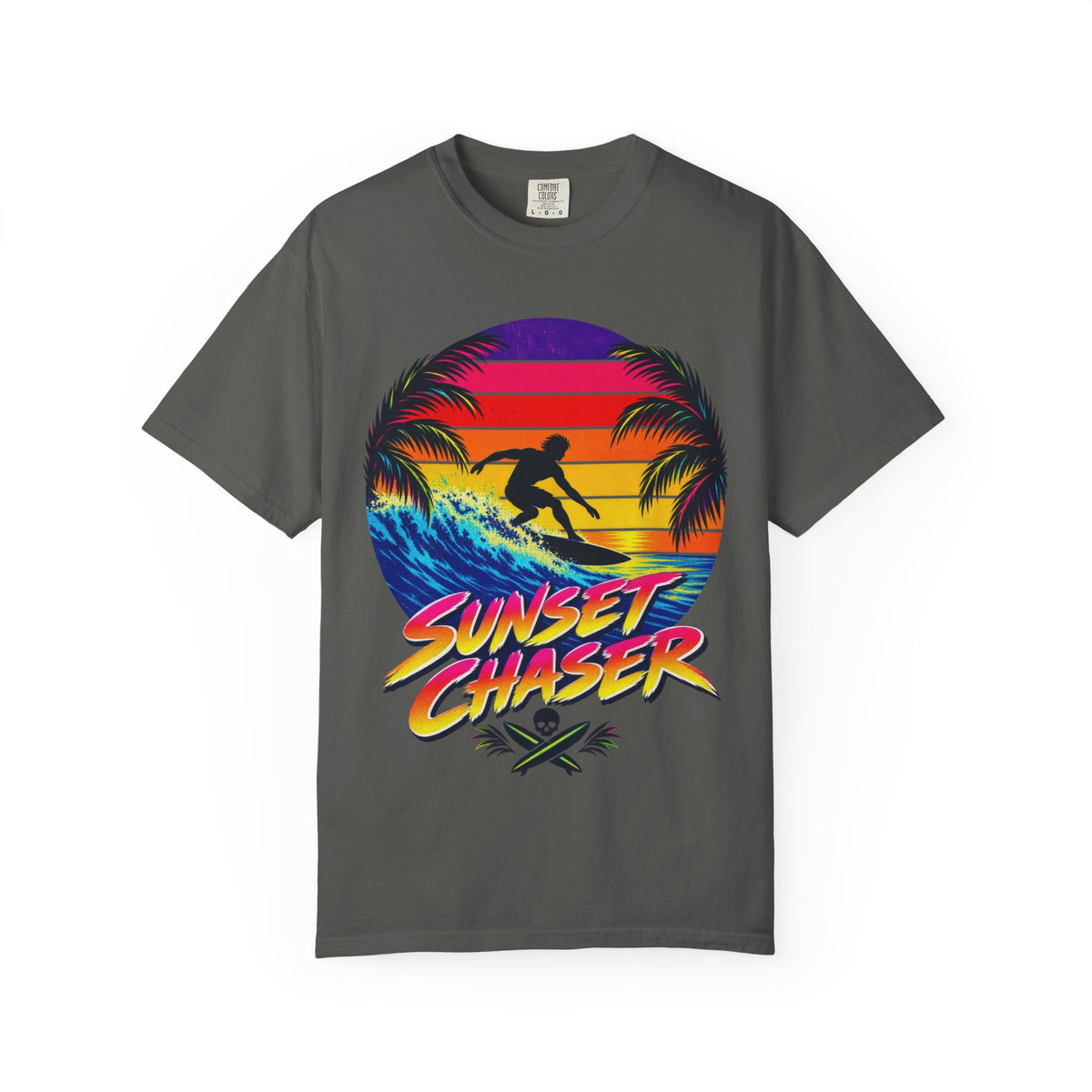 Sunset Chaser Tee | Retro Sunset Shirt | Tropical Surf T-Shirt | Comfort Colors