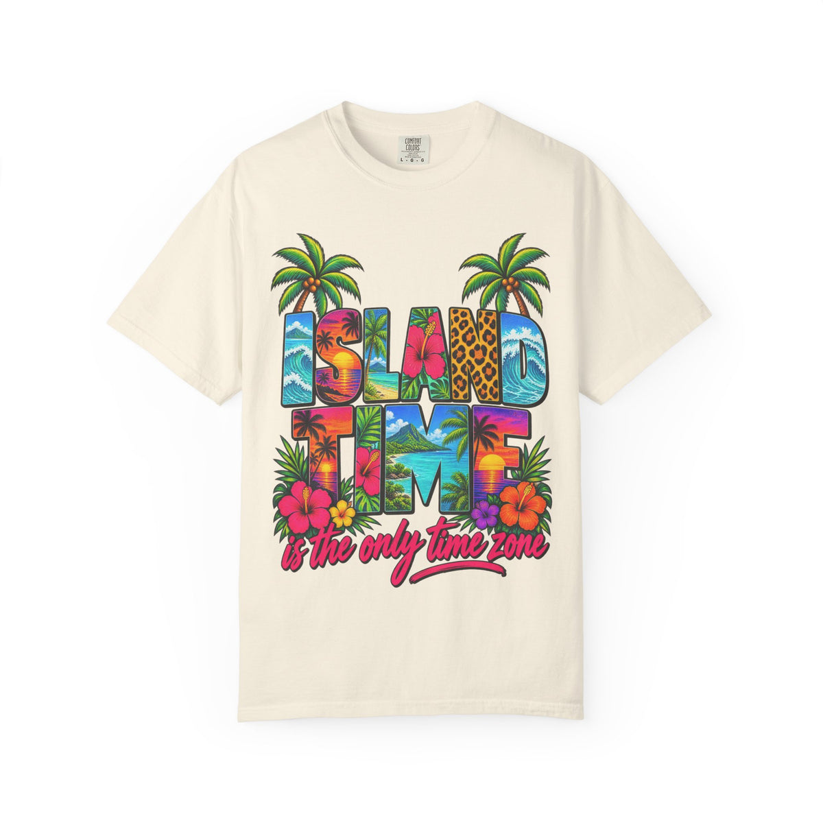 Island Time Tee | Tropical Island Shirt | Retro Vacation T-Shirt | Comfort Colors