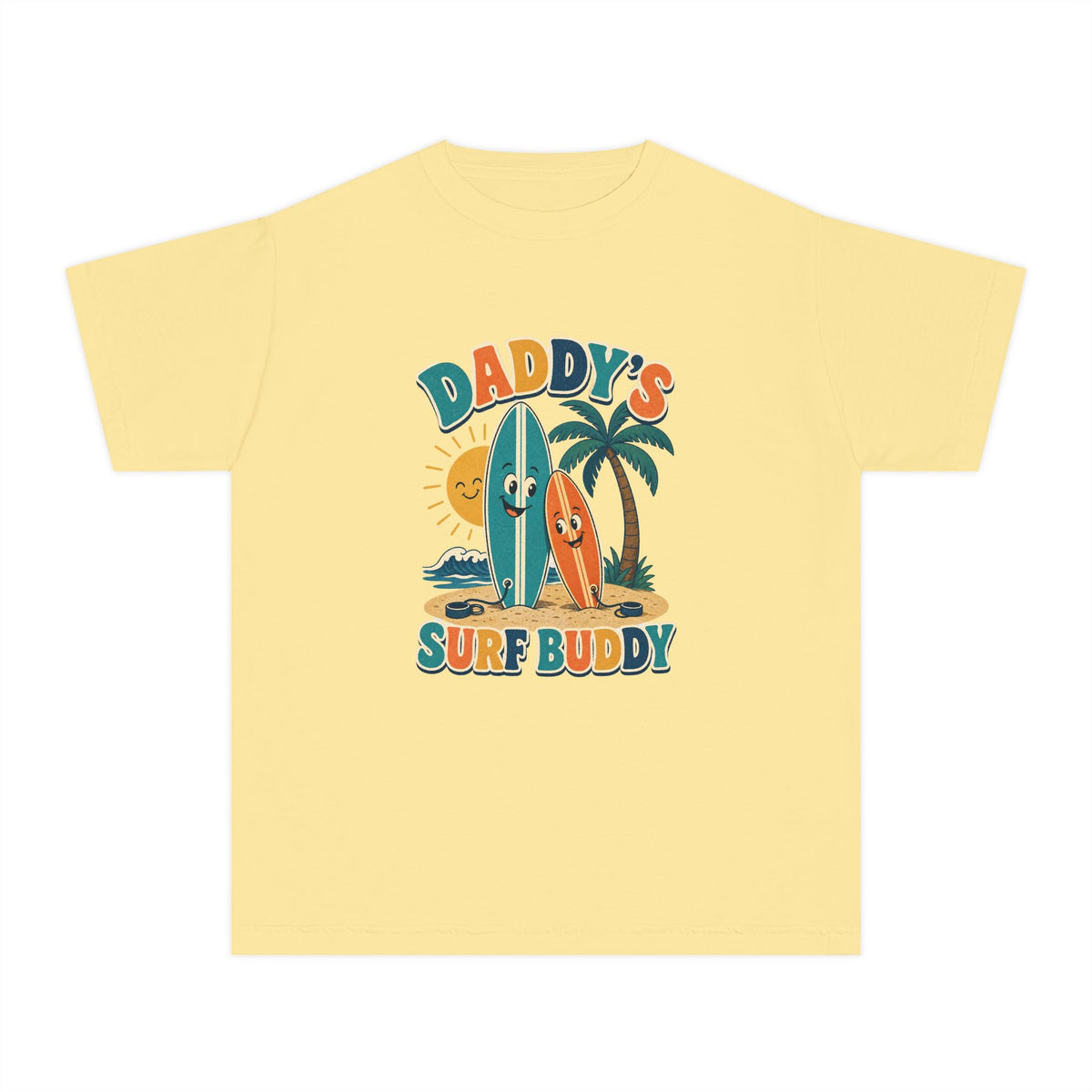 Daddy's Surf Buddy Kids Tee | Daddy Surf Buddy Shirt | Youth Beach T-Shirt | Surf Kid Gift