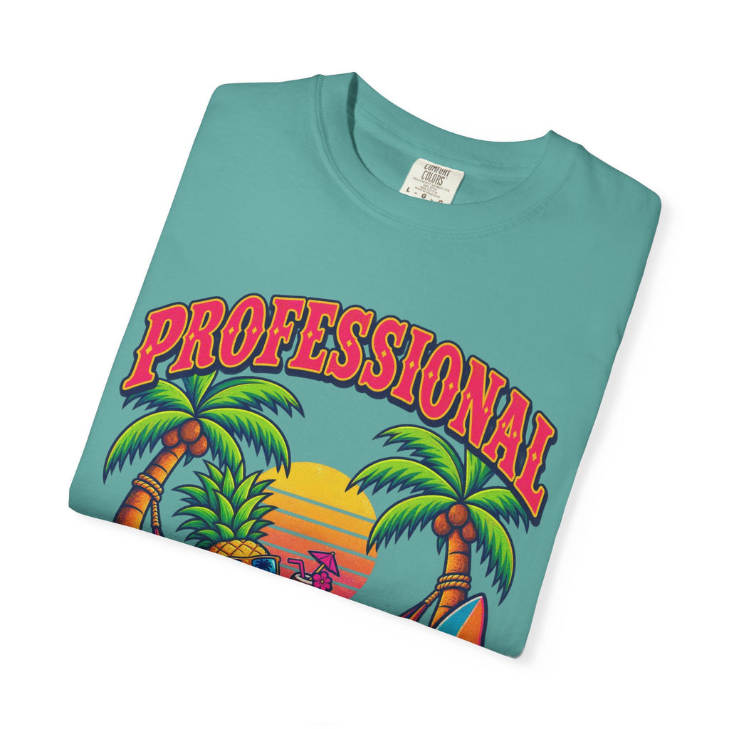 Professional Beach Bum Tee | Funny Pineapple Hammock Shirt | Retro Vacation T-Shirt | Comfort Colors