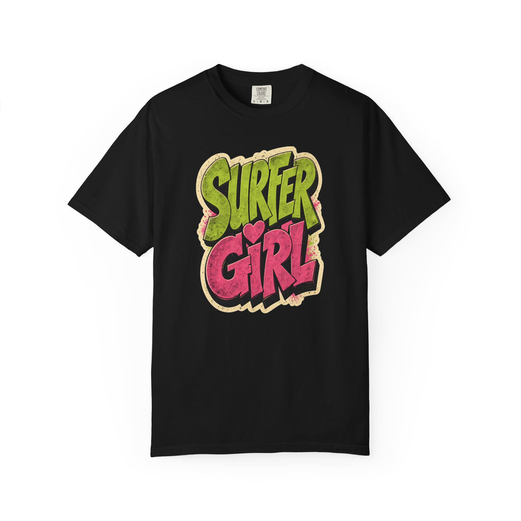 Surfer Girl graffiti art T-Shirt | Surf slogan tee