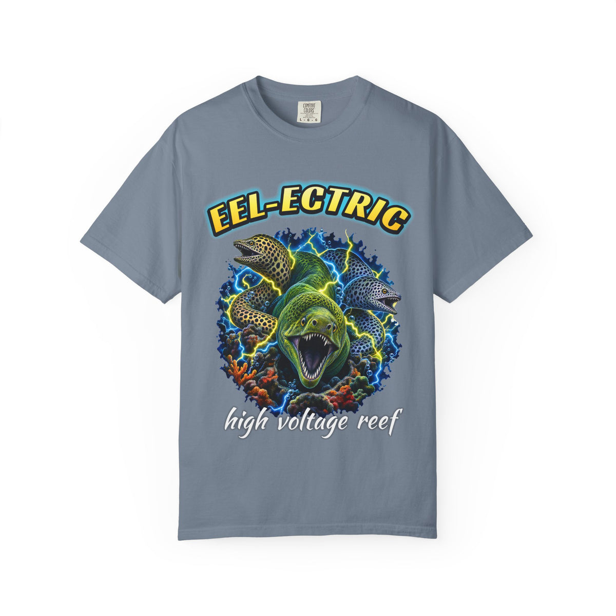 Eel-ectric Moray Eel Shirt | Neon Reef Bootleg Tee | Comfort Colors T-Shirt