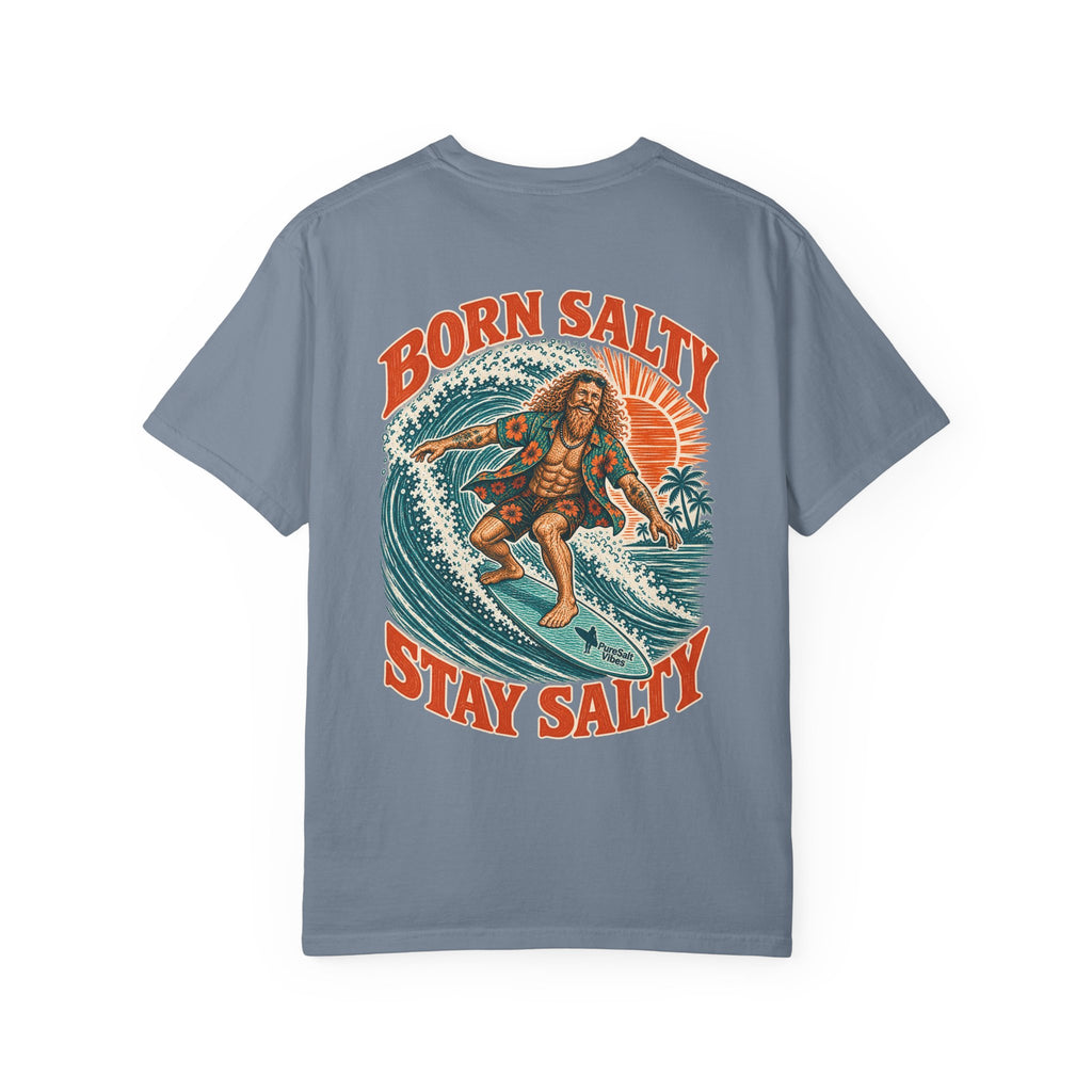 Born Salty Surf T-Shirt — "Born Salty Stay Salty" Vintage Surf Tee