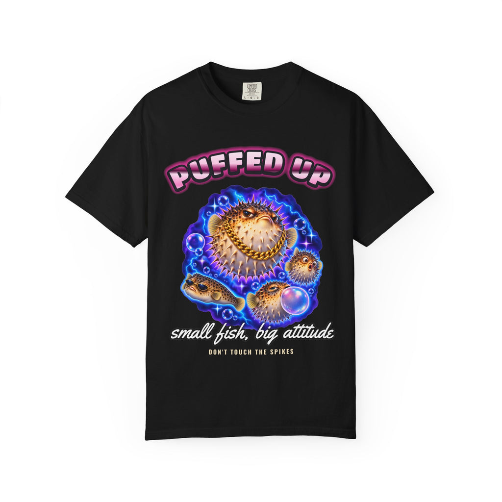 Pufferfish Bootleg Shirt | Puffed Up Funny Fish Tee | Comfort Colors T-Shirt