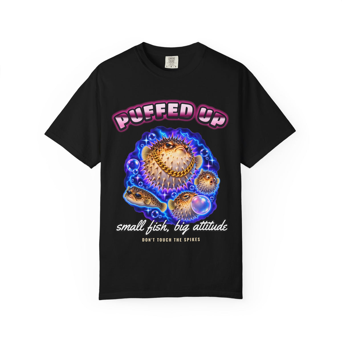 Pufferfish Bootleg Shirt | Puffed Up Funny Fish Tee | Comfort Colors T-Shirt