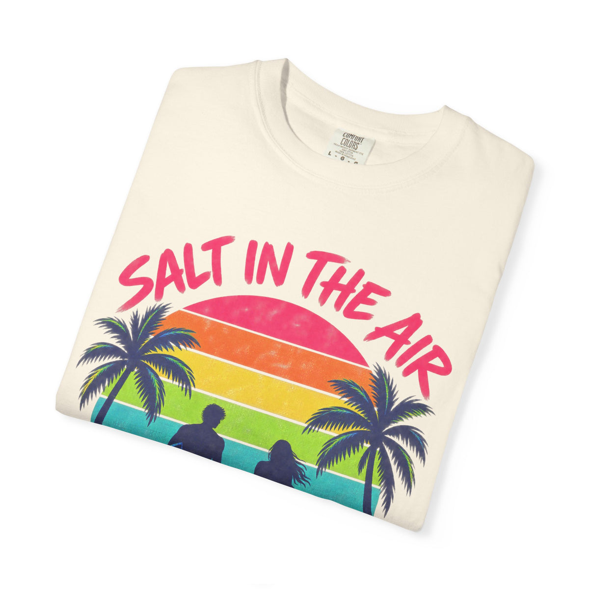 Salt In The Air Tee | Ocean Breeze Shirt | Retro Beach T-Shirt | Comfort Colors