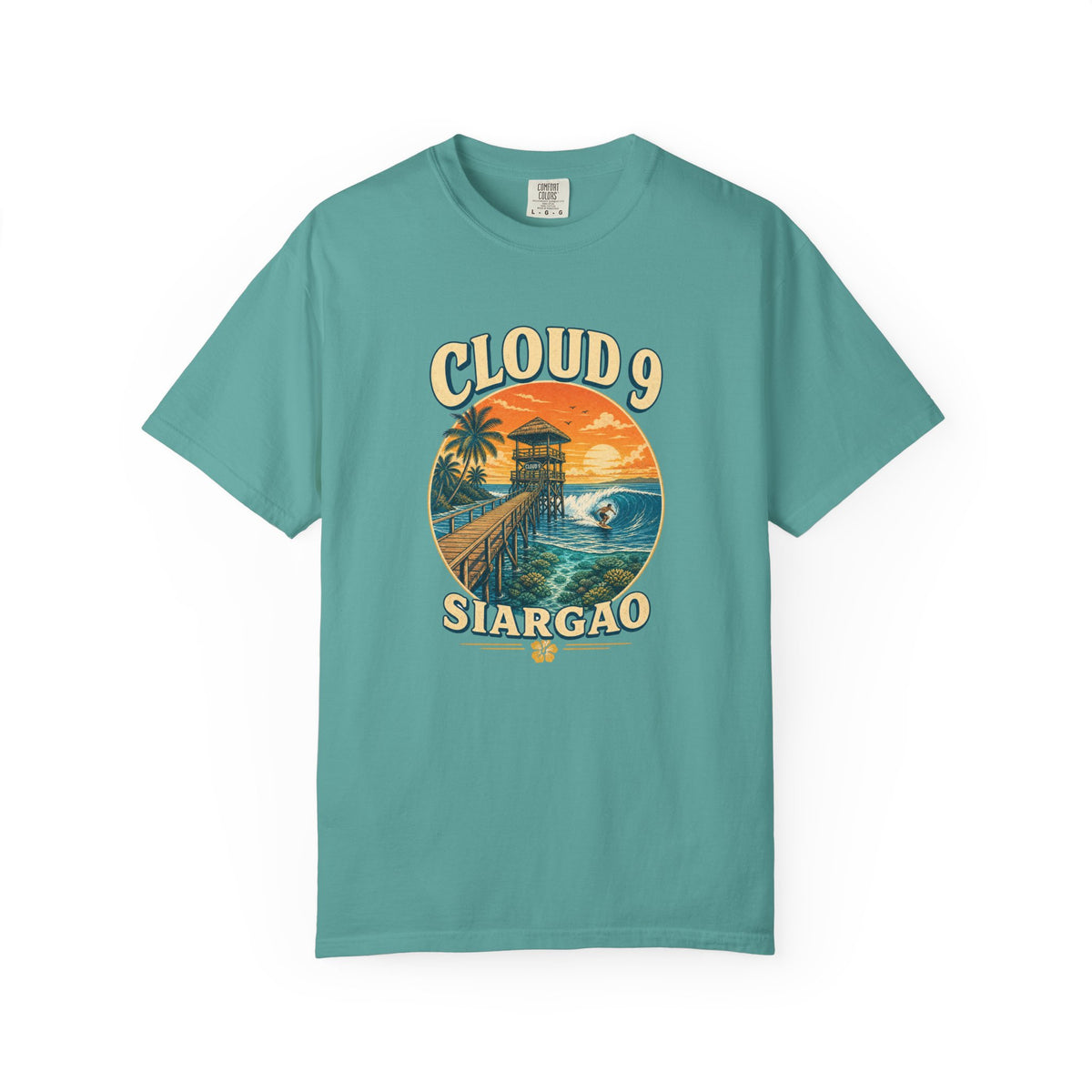 Cloud 9 Siargao Tee | Siargao Surf Shirt | Retro Beach T-Shirt | Comfort Colors Gift
