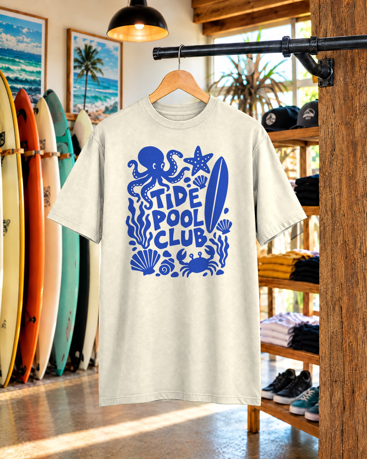 Tide Pool Club Shirt | Octopus Crab Sea Creatures Tee | Comfort Colors T-Shirt