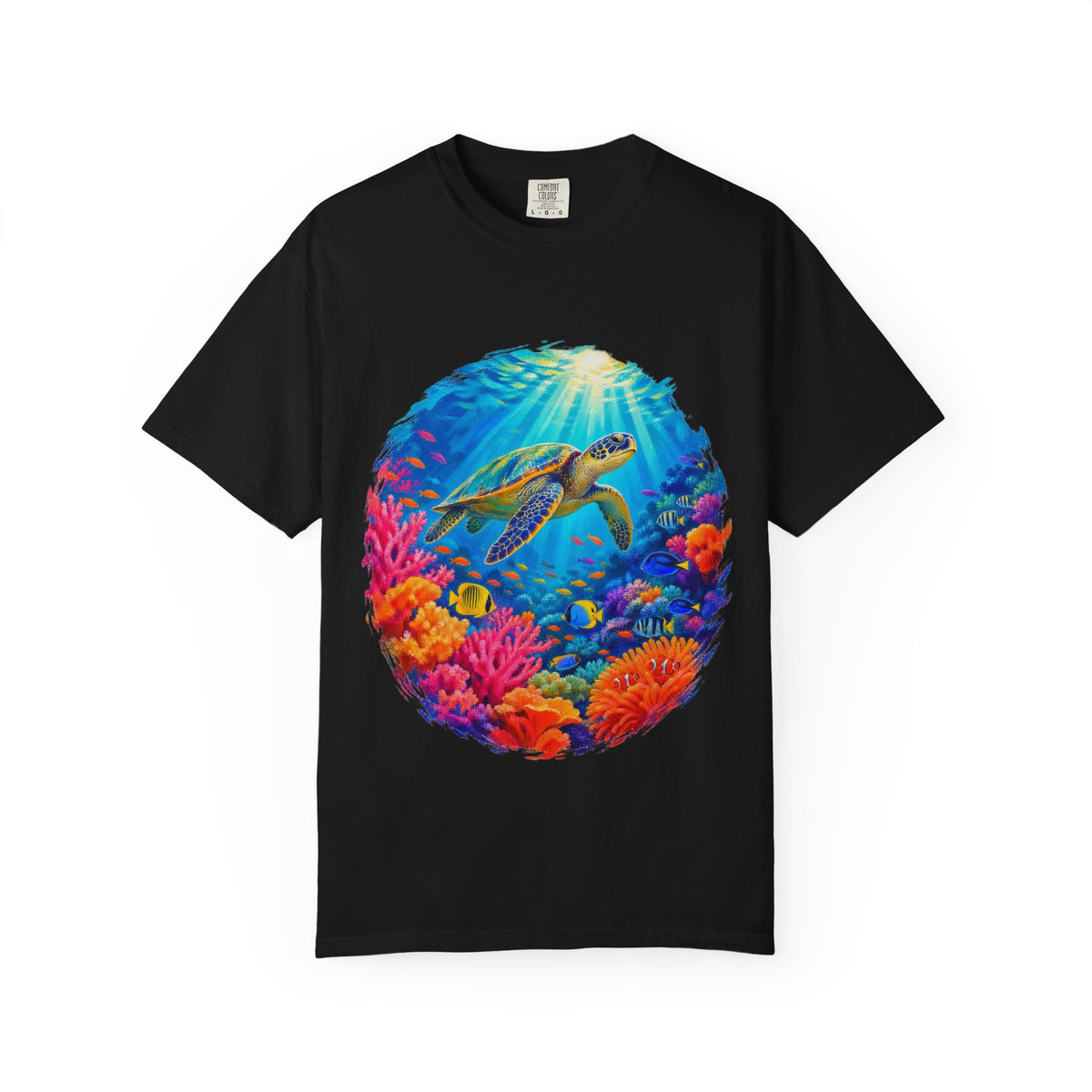 Coral Reef Sea Turtle Shirt | Underwater Ocean Tee | Comfort Colors T-Shirt