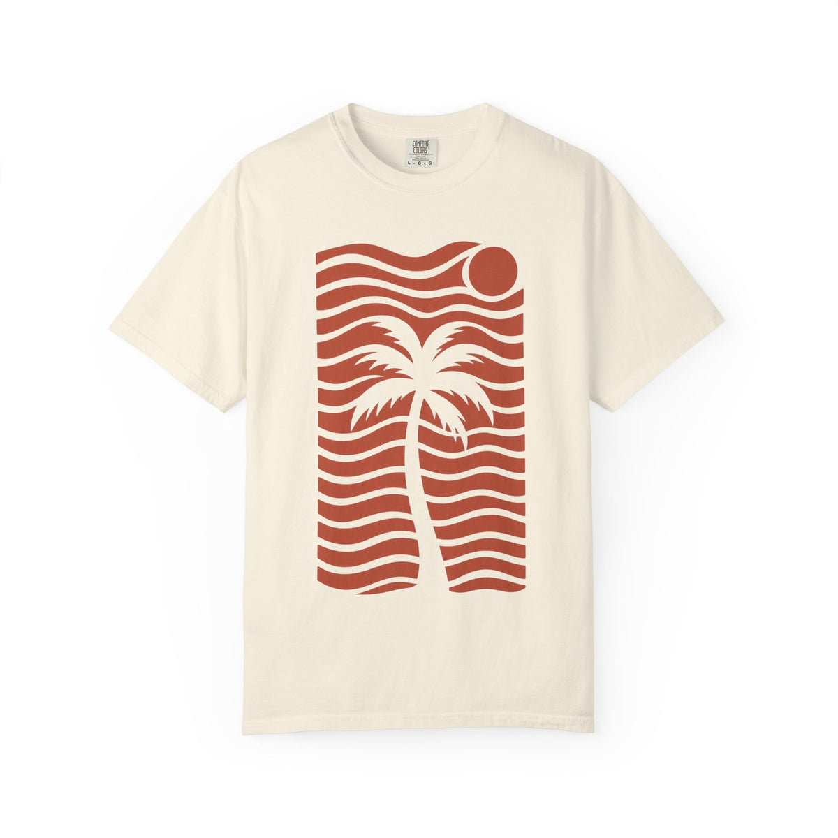 Palm Wave Lines Shirt | Negative Space Palm Tee | Comfort Colors T-Shirt