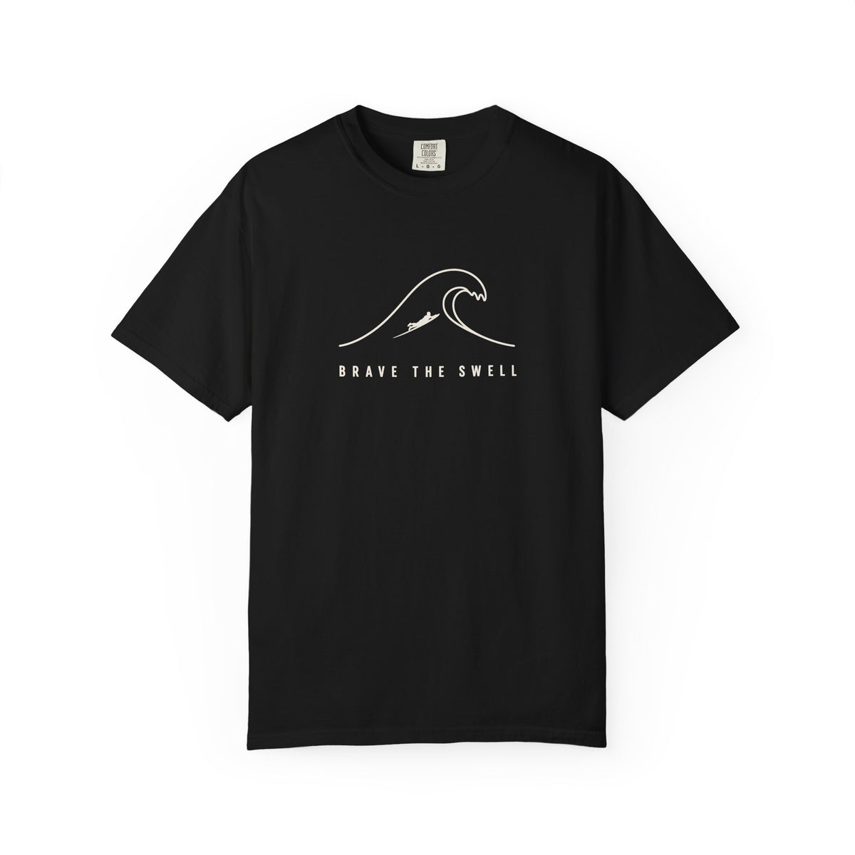Brave The Swell Tee | Minimal Wave Shirt | Inspirational Ocean T-Shirt | Comfort Colors