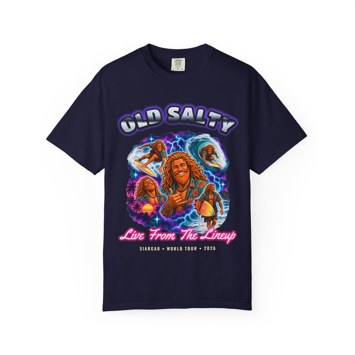 Old Salty Bootleg Shirt | 90s Rap Tee Style Surf Tour Tee | Comfort Colors T-Shirt