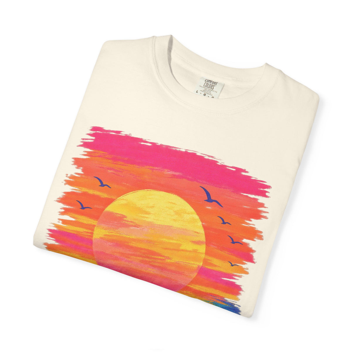 Grunge Sunset Surfer Shirt | Retro Stripe Surf Tee | Comfort Colors T-Shirt
