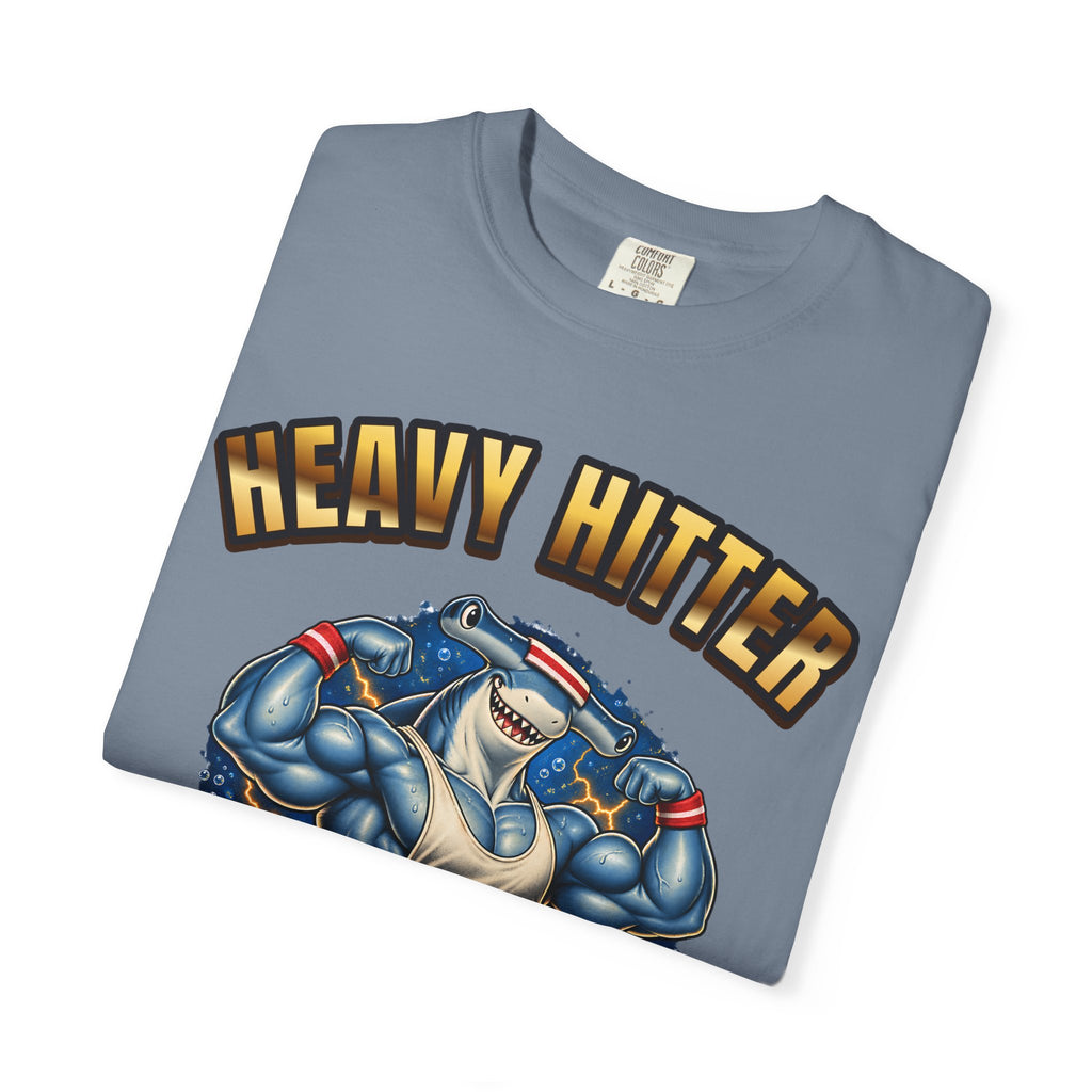 Hammerhead Gym Shirt | Heavy Hitter Shark Bootleg Tee | Comfort Colors T-Shirt