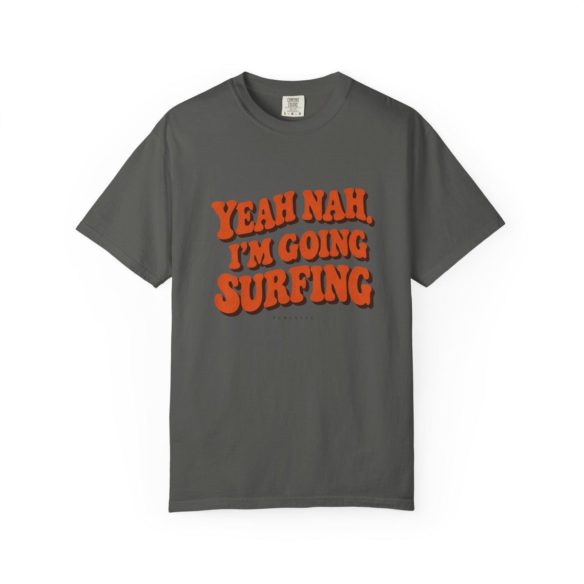 Yeah Nah I'm Going Surfing T-shirt | Retro Orange Surf Quote