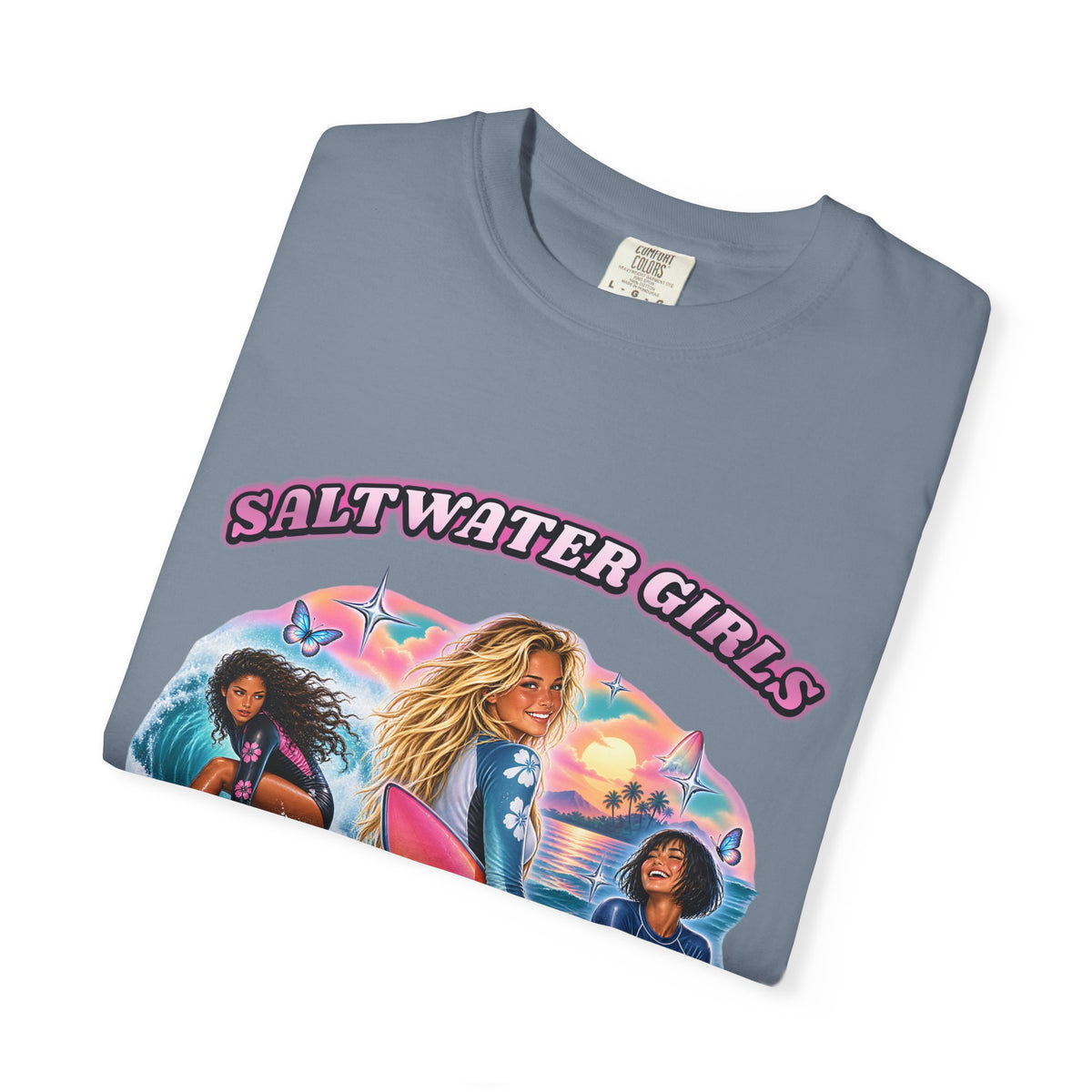 Saltwater Girls Shirt | Ride Like A Girl Surf Tee | Comfort Colors T-Shirt