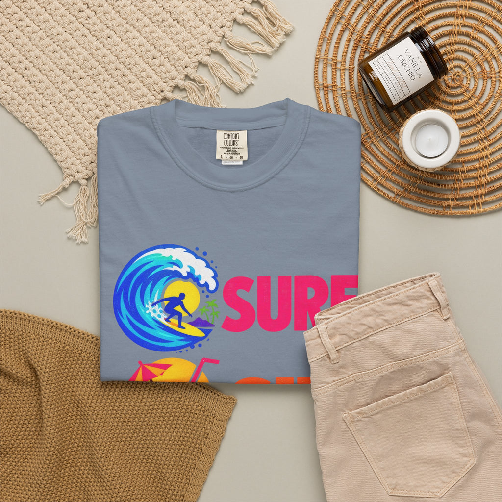 Surf Sip Repeat Tee | Surf & Cocktail Shirt | Funny Beach T-Shirt | Comfort Colors