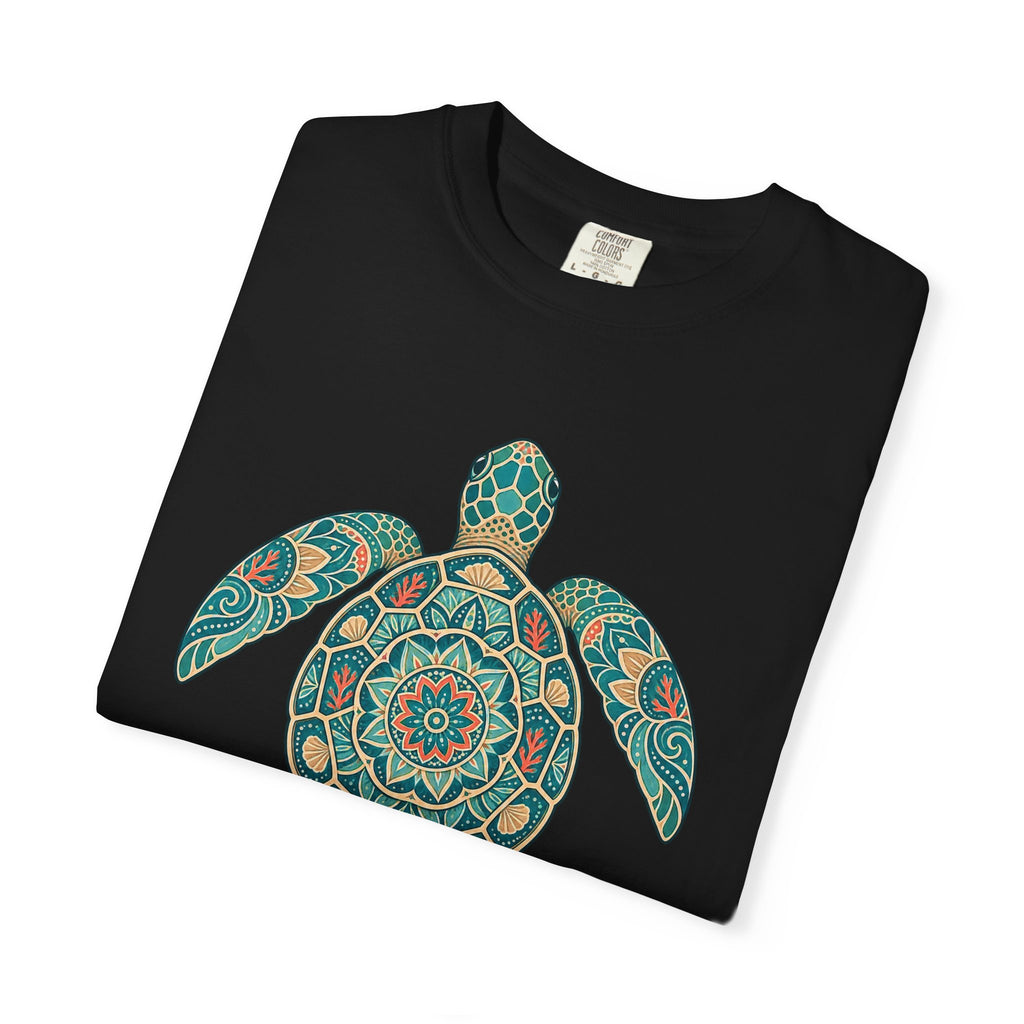 Slow Down Sea More Tee | Sea Turtle Mandala Shirt | Ocean Lover T-Shirt | Comfort Colors Seafoam