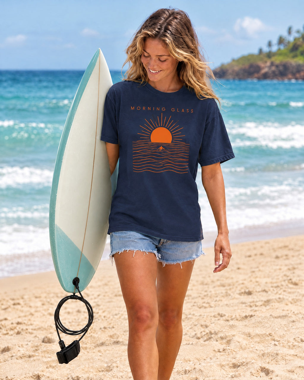 Morning Glass Surf Shirt | Sunrise Paddle Out Tee | Comfort Colors T-Shirt