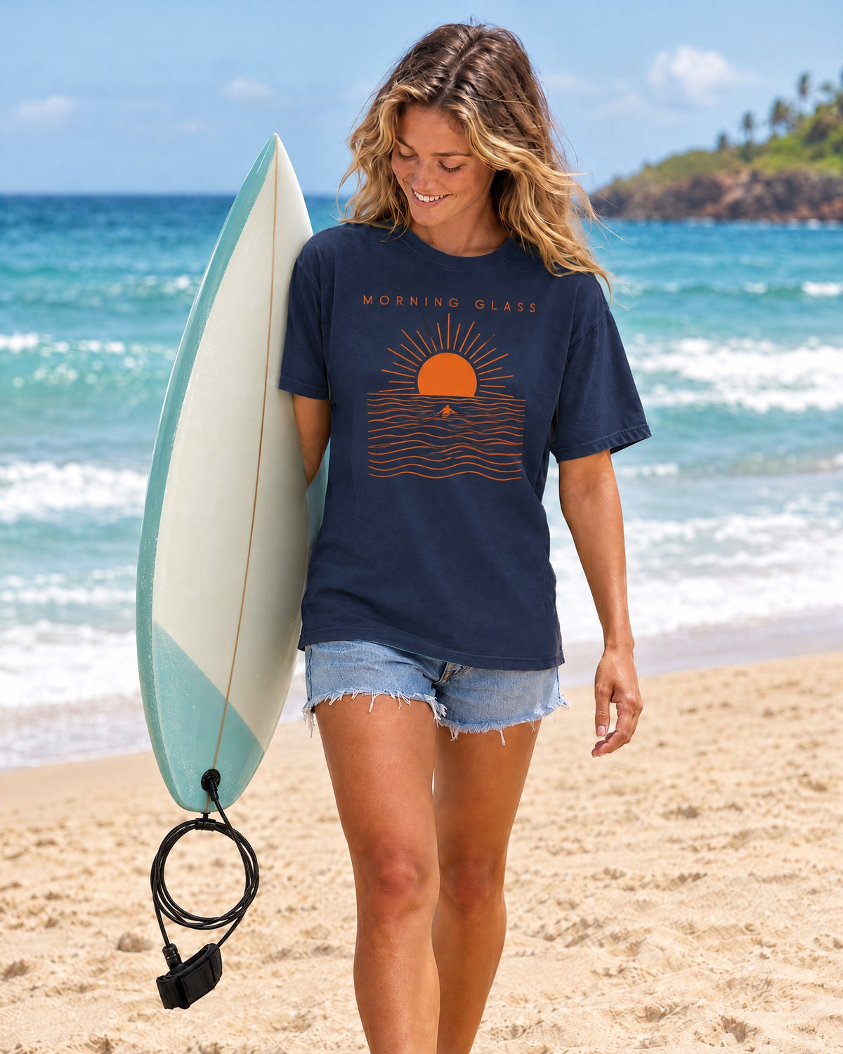 Morning Glass Surf Shirt | Sunrise Paddle Out Tee | Comfort Colors T-Shirt