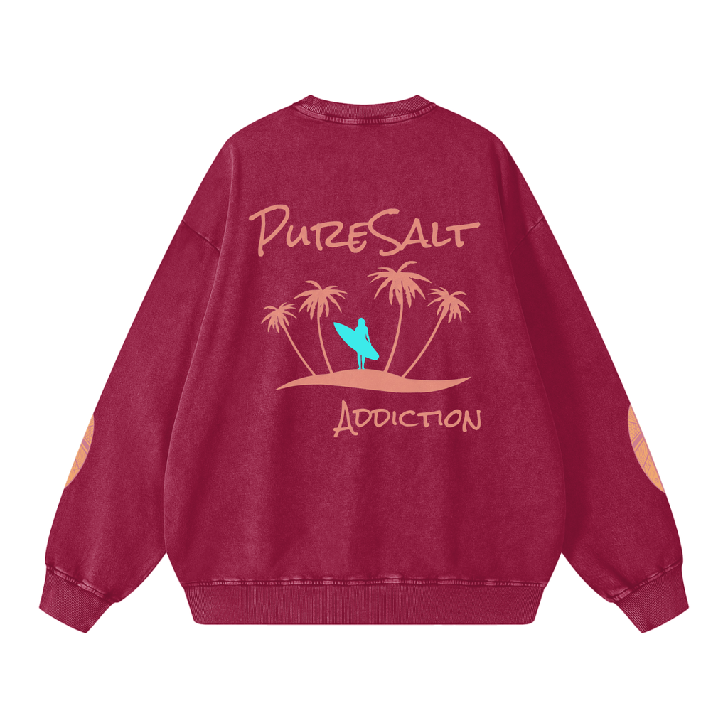 PureSalt Addiction Snow Washed Oversized Sweatshirt