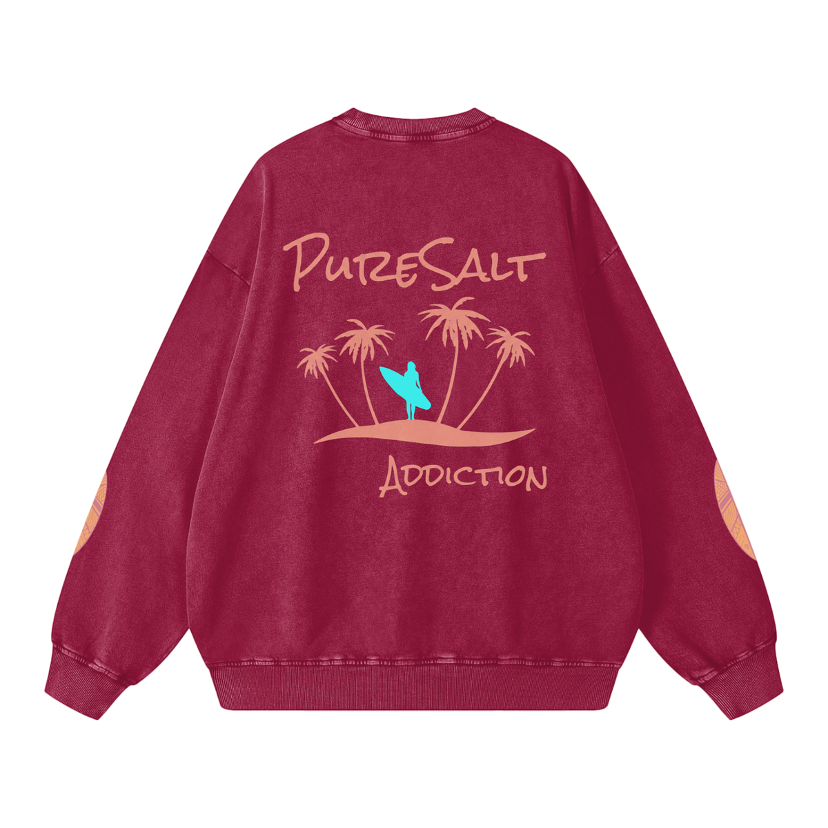 PureSalt Addiction Snow Washed Oversized Sweatshirt