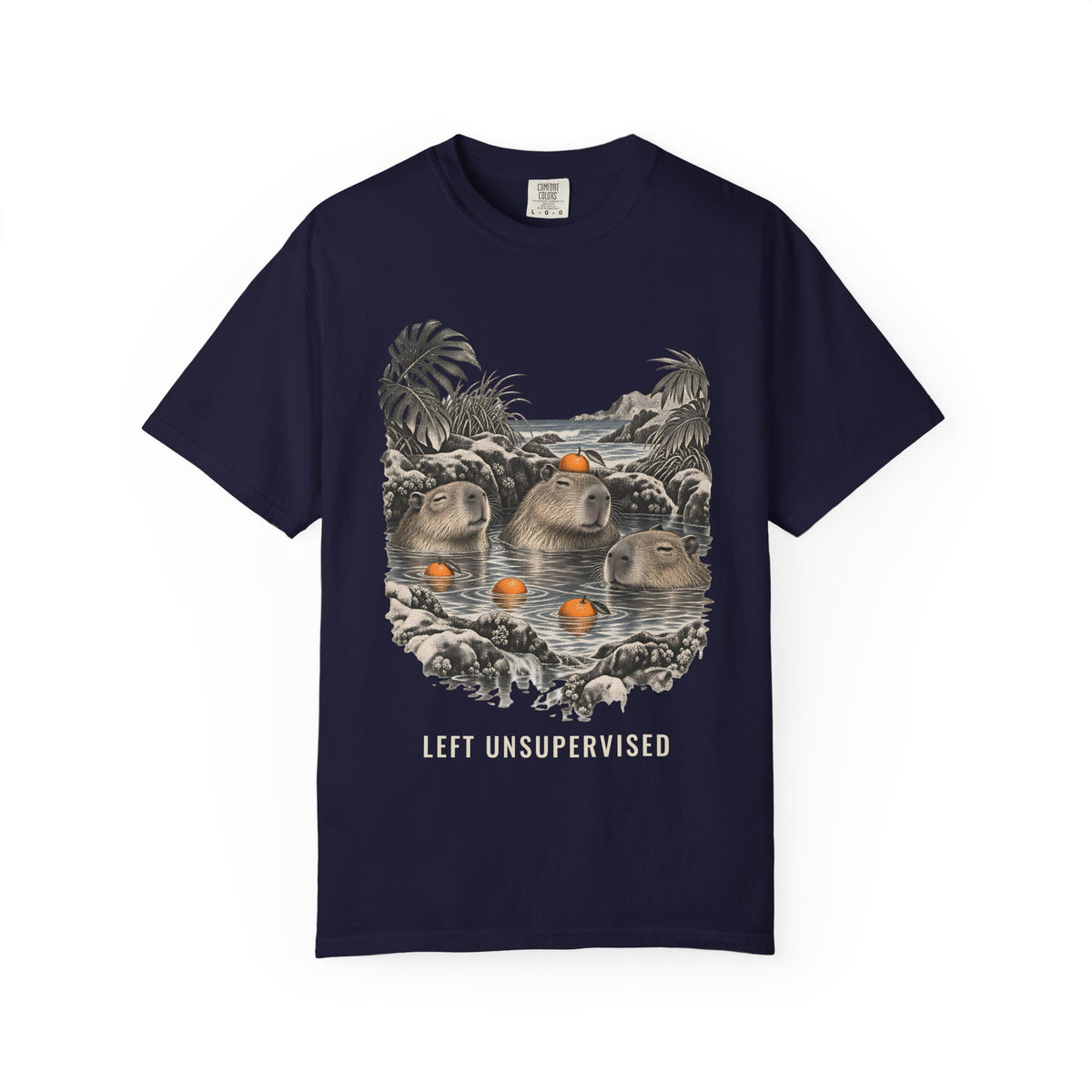 Left Unsupervised Capybaras Shirt | Funny Capybara Tee | Comfort Colors T-Shirt
