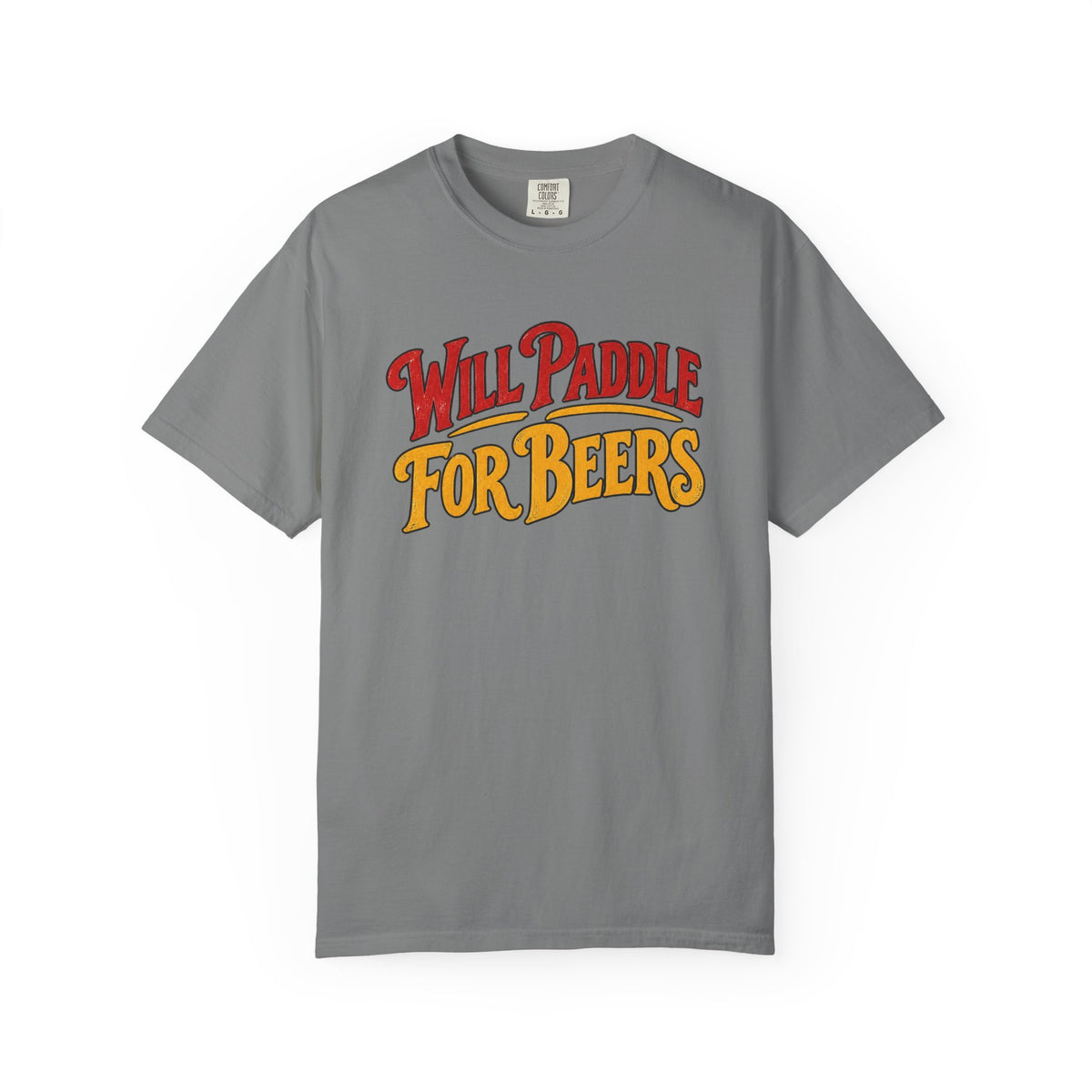 Will Paddle For Beers Tee | Funny Surf Beer Shirt | Kayak SUP Paddle T-Shirt | Comfort Colors Surfer Gift