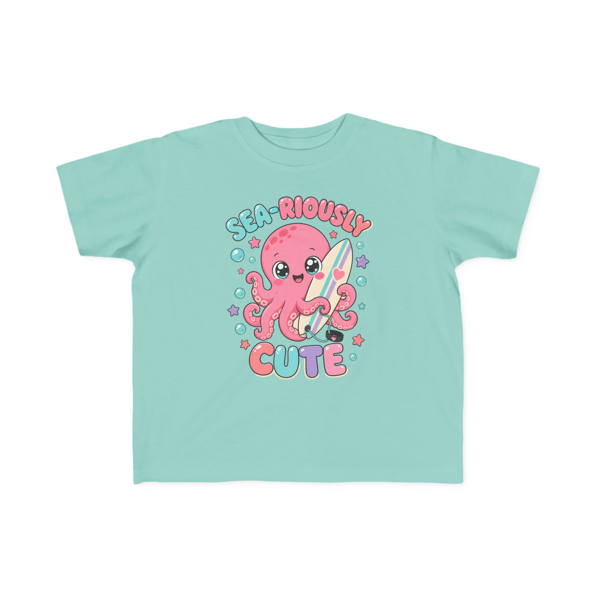 Sea-Riously Cute Kids Tee | Cute Octopus Kids Shirt | Toddler Beach T-Shirt | Surf Kid Gift