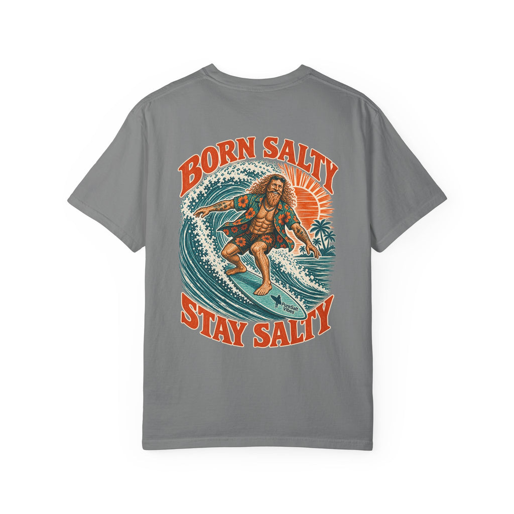 Born Salty Surf T-Shirt — "Born Salty Stay Salty" Vintage Surf Tee