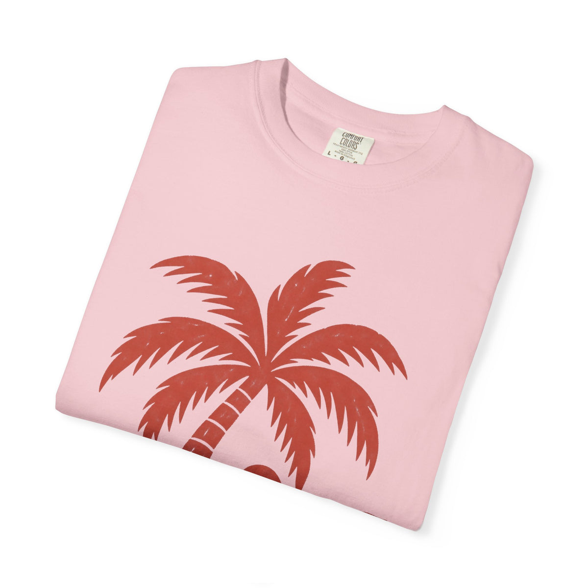 Block Print Palm Wave Shirt | Minimal Palm Tree Tee | Comfort Colors T-Shirt