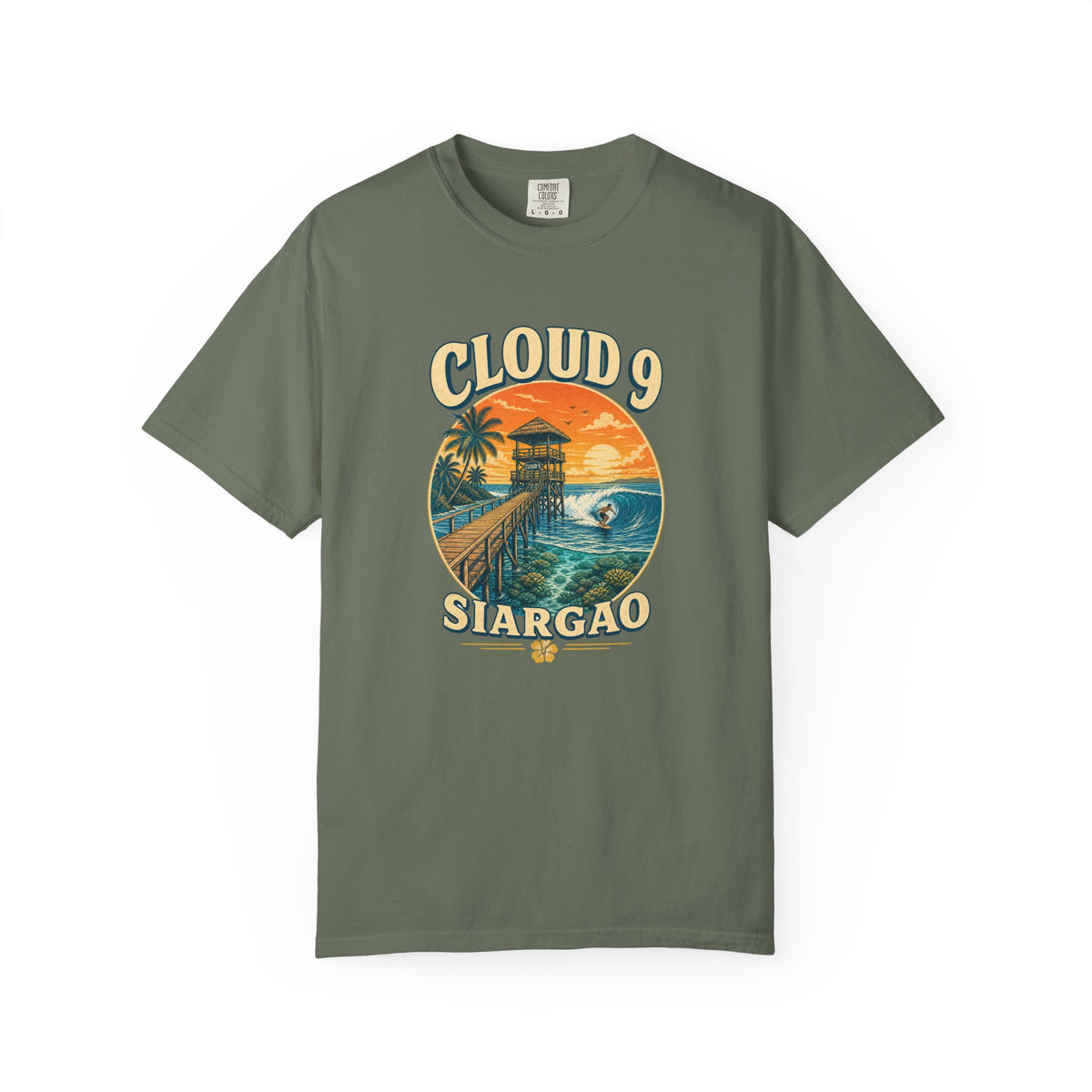 Cloud 9 Siargao Tee | Siargao Surf Shirt | Retro Beach T-Shirt | Comfort Colors Gift
