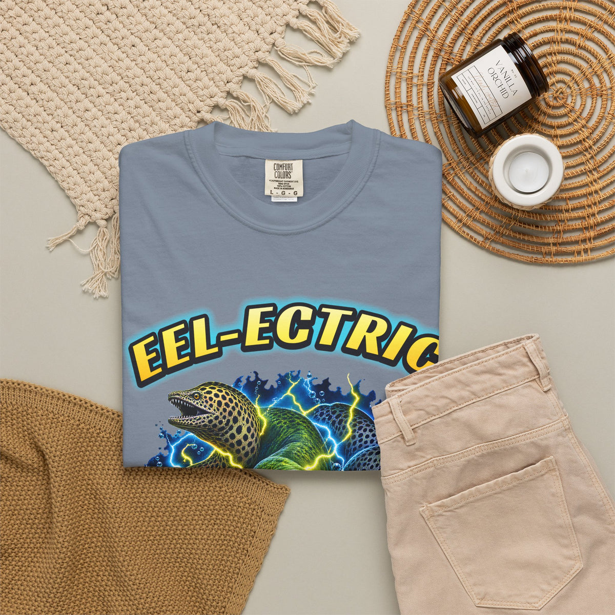 Eel-ectric Moray Eel Shirt | Neon Reef Bootleg Tee | Comfort Colors T-Shirt