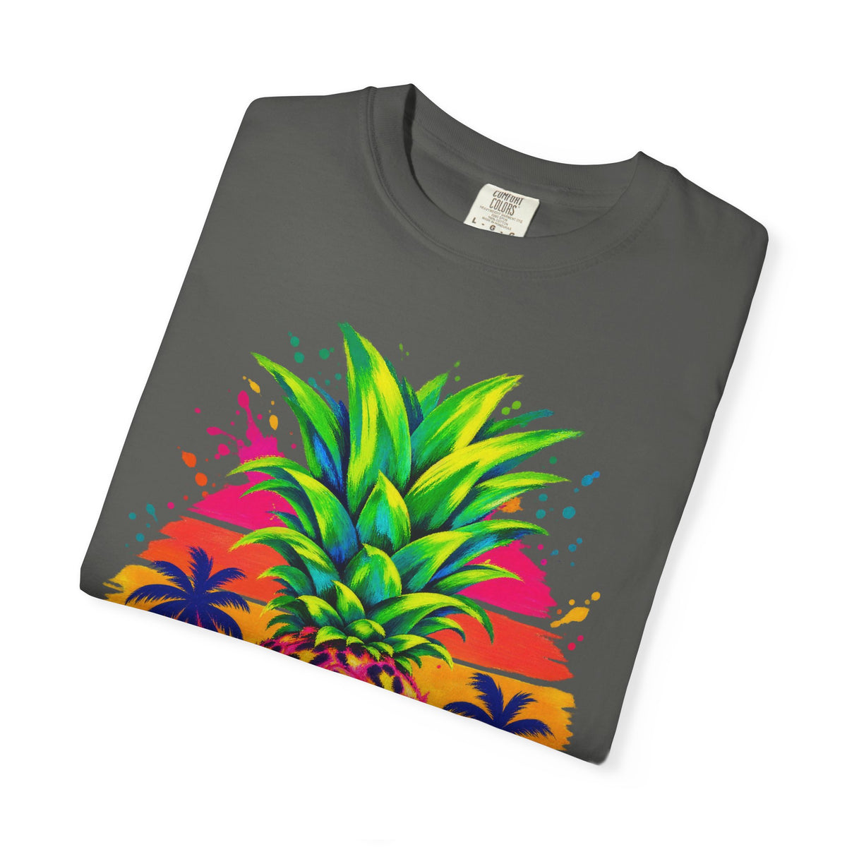 Neon Leopard Pineapple Shirt | Tropical Pineapple Sunset Tee | Comfort Colors T-Shirt