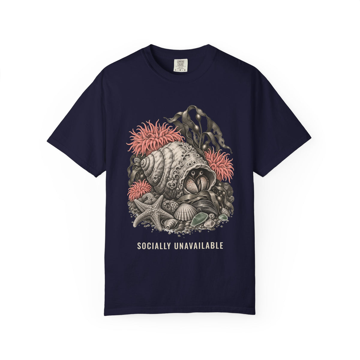 Socially Unavailable Hermit Crab Shirt | Funny Introvert Tee | Comfort Colors T-Shirt