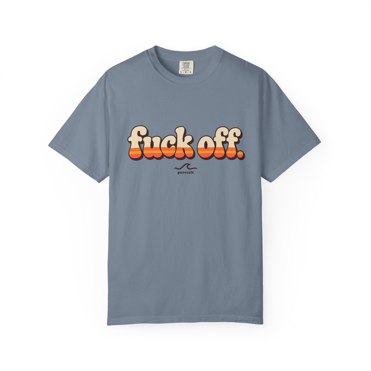 Retro 'fuck off.' typography T-shirt | bold script tee