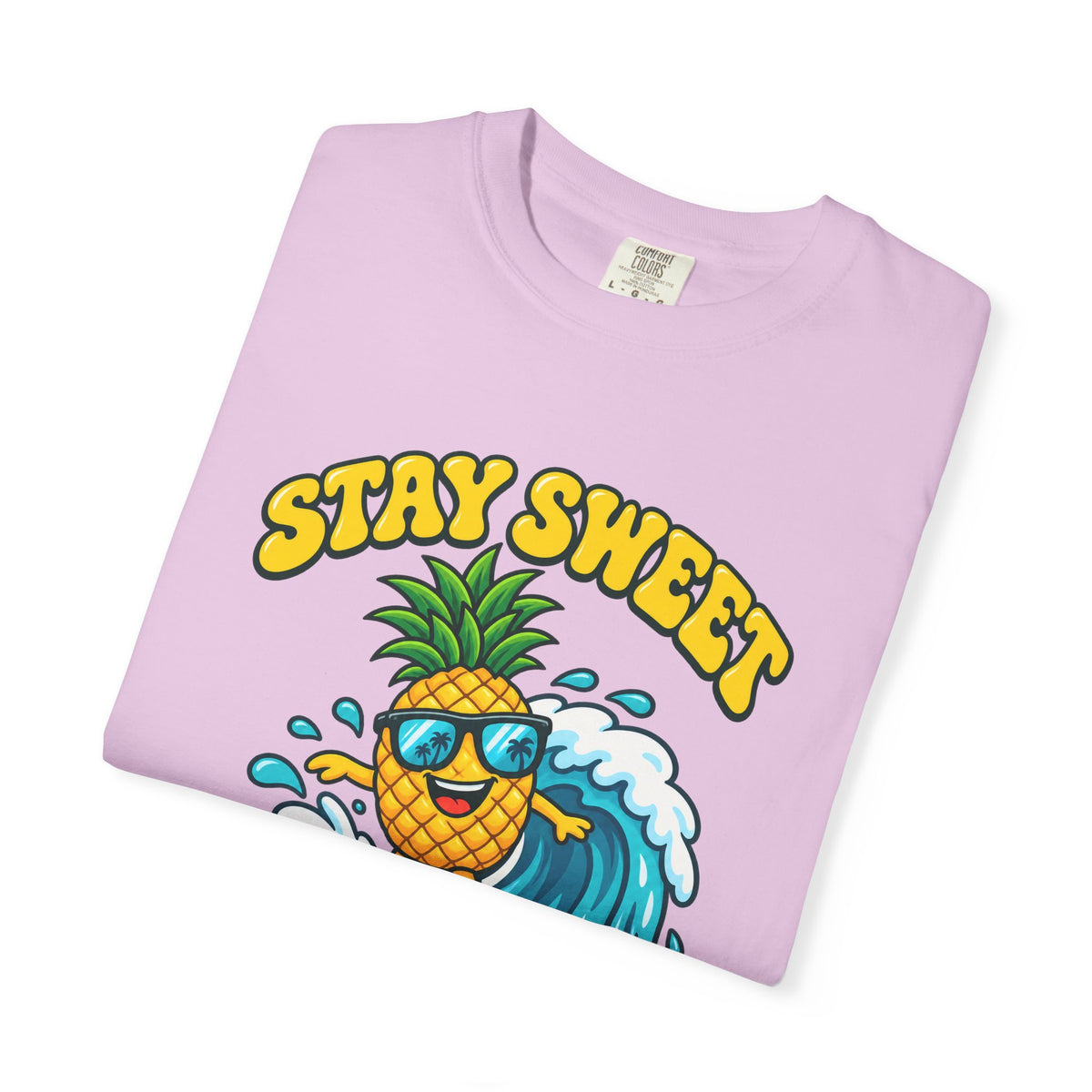 Stay Sweet Stay Salty Tee | Surfing Pineapple Shirt | Cute Tropical Fruit T-Shirt | Comfort Colors Ivory