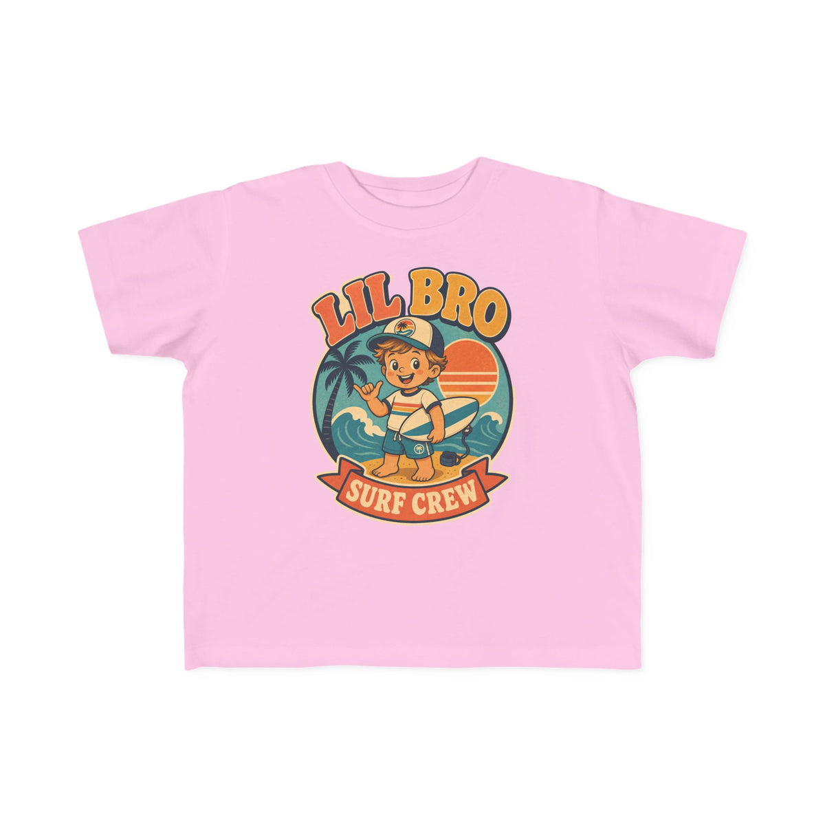 Lil Bro Surf Crew Kids Tee | Little Brother Surf Shirt | Toddler Beach T-Shirt | Surf Kid Gift