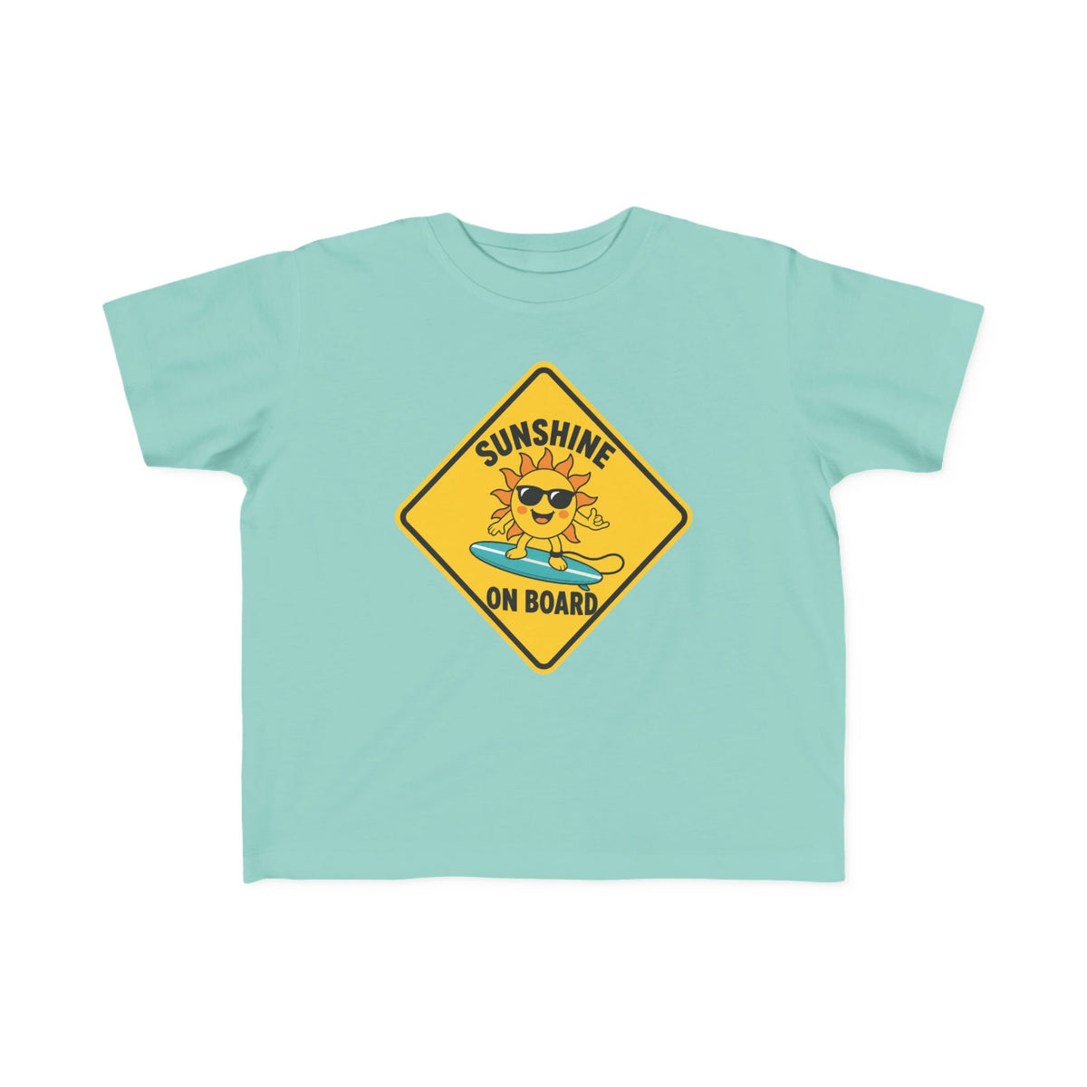 Sunshine On Board Kids Tee | Sunshine Kids Shirt | Toddler Beach T-Shirt | Surf Kid Gift