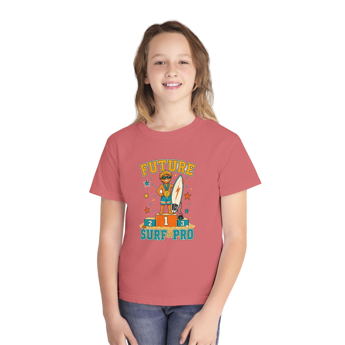 Future Surf Pro Kids Tee | Future Surfer Kids Shirt | Youth Beach T-Shirt | Surf Kid Gift