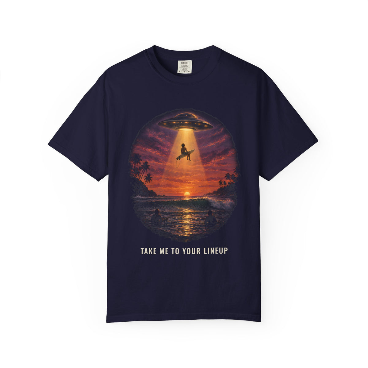 Take Me To Your Lineup Alien Shirt | Funny UFO Surf Tee | Comfort Colors T-Shirt