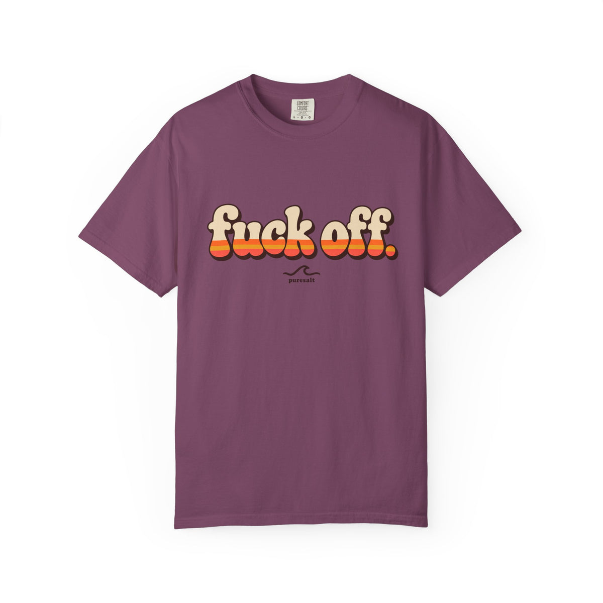 Retro 'fuck off.' typography T-shirt | bold script tee