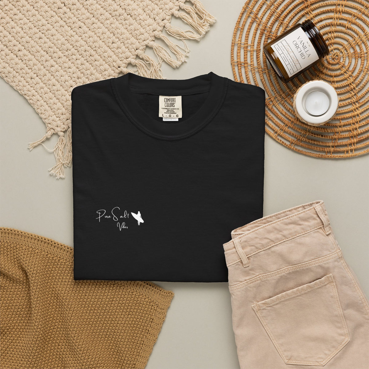 Live by the Waves Die by the Waves T-shirt | Surf Sunset Cabin Retro